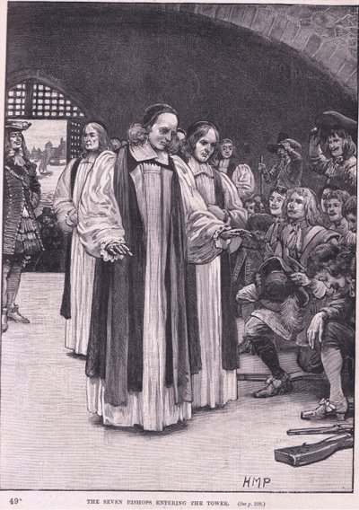 Die sieben Bischöfe betreten den Tower, 1688 von Henry Marriott Paget
